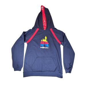 Walt Disney Parks Sweatshirt Boys Large Blue Embroidered Hooded Jumper Hoodie